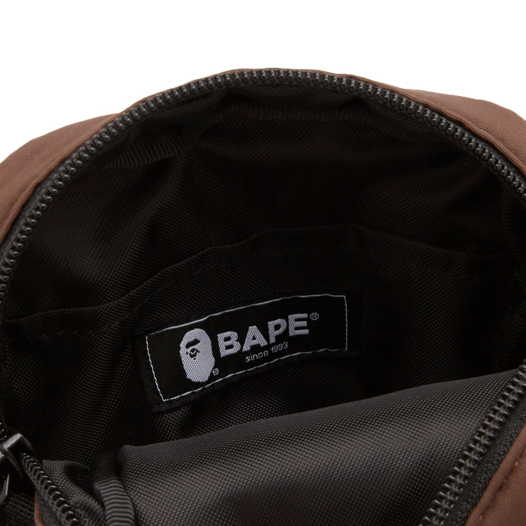 A Bathing Ape Men's Head Mini Bag Brown